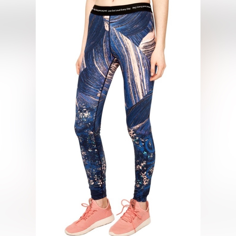 LOLE sierra leggings blue/pink cosmic size medium